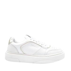 Voile Blanche Platinum White Sneakers With Metallic Accent - NWT